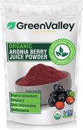 Green Valley Superfoods Organic Aronia Berry Juice Powder, Chokeberry, Antioxidant Rich Anthocyanins (1 Pound)
