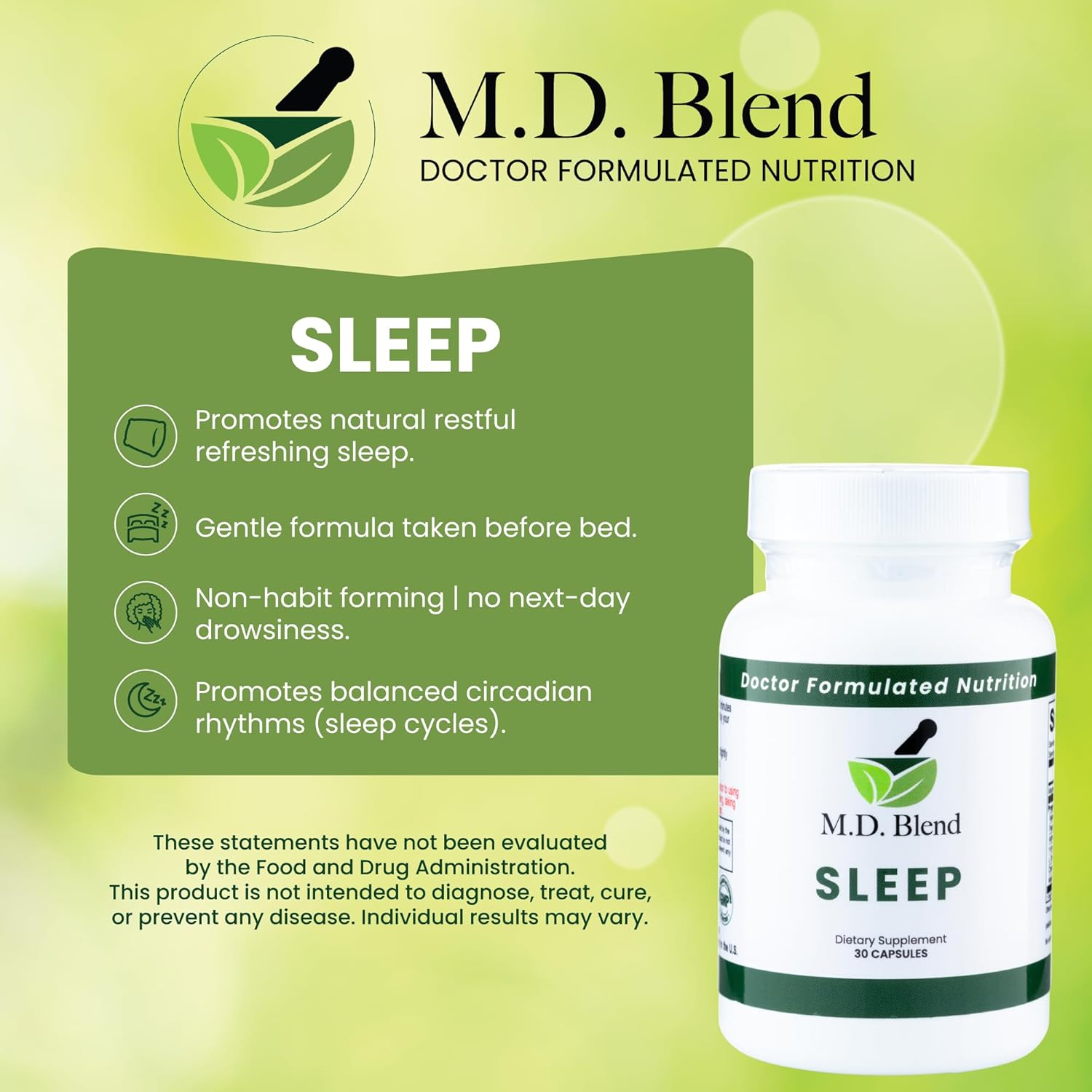 Sleep - Natural Supplement with L-Theanine, Ashwagandha, Magnesium, Valerian Root, Melatonin - Non-Habit Forming Formula for Deep Sleep & Rejuvenating Rest - 90 Capsules