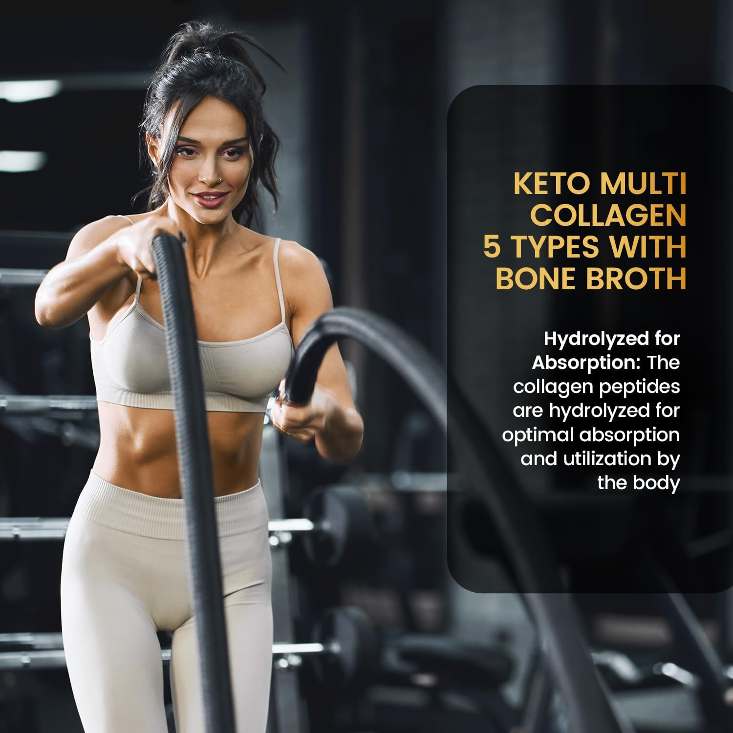 Multi Collagen Protein Powder 16.2 oz (4 Pack) | 5 Types with Bone Broth, Hydrolyzed Peptides, Biotin & MCT Oil, Unflavored Collagen Powder, Supports Skin, Hair, & Nails, Keto Friendly