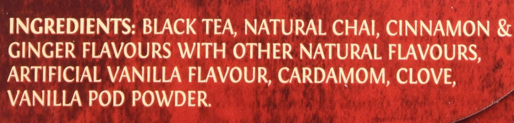 Twinings French Vanilla Chai Black Tea Individually Wrapped Bags, 20 Count (Pack of 2), Warm, Sweet & Spicy, Caffeinated, Enjoy Hot or Iced, 20 Teabags