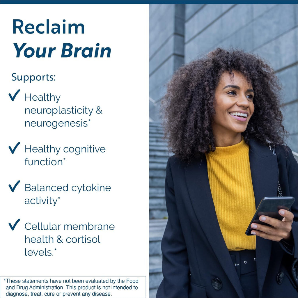 Researched Nutritionals Brain Supplements for Memory & Focus Support - BDNF Essentials - Bacopa Monnieri, Organic Lion's Mane & Herbal Supplements to Promote Healthy Cortisol Levels (120 Capsules)