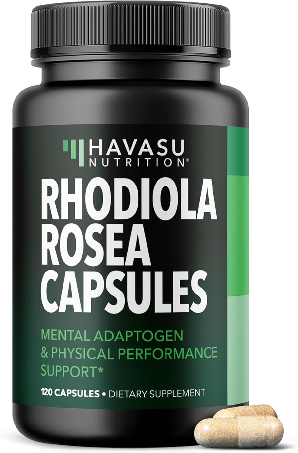 Rhodiola Rosea Supplement - Herbal Adaptogen for Mental and Physical Performance Support (3% Salidrosides, 3% Rosavins Extract) - 120 Count - Vegan, Non-GMO, and Gluten-Free Capsules - 4 Month Supply