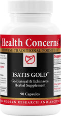 Health Concerns Isatis Gold - Immune System Support & Respiratory Tract Supplements - Isatis Leaf, Echinacea, Platycodon, Goldenseal & Ligusticum Root Extract - 90 Capsules