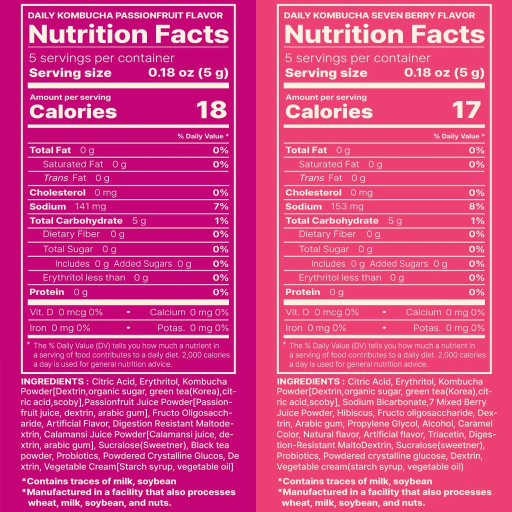 KAYFOOD-Kombucha-Peach-Garden-Daily Zero Sugar, Diet, Gut Healthy Sparkling Beverage, Fermented Korean Drinks for Iced, Hot, Workout Tea (10ST) (10ST, Passion Fruit&berry)