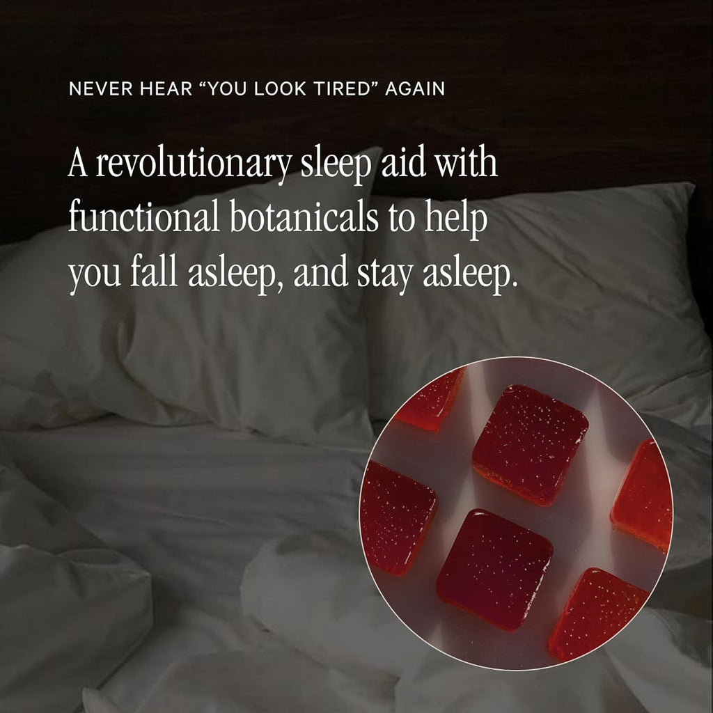Juna Nightcap Sleep Gummies – Sugar-Free, All-Natural Sleep Aid with Low-Dose Melatonin, Tart Cherry, GABA, Magnesium, Chamomile & Passionflower – 30 Servings
