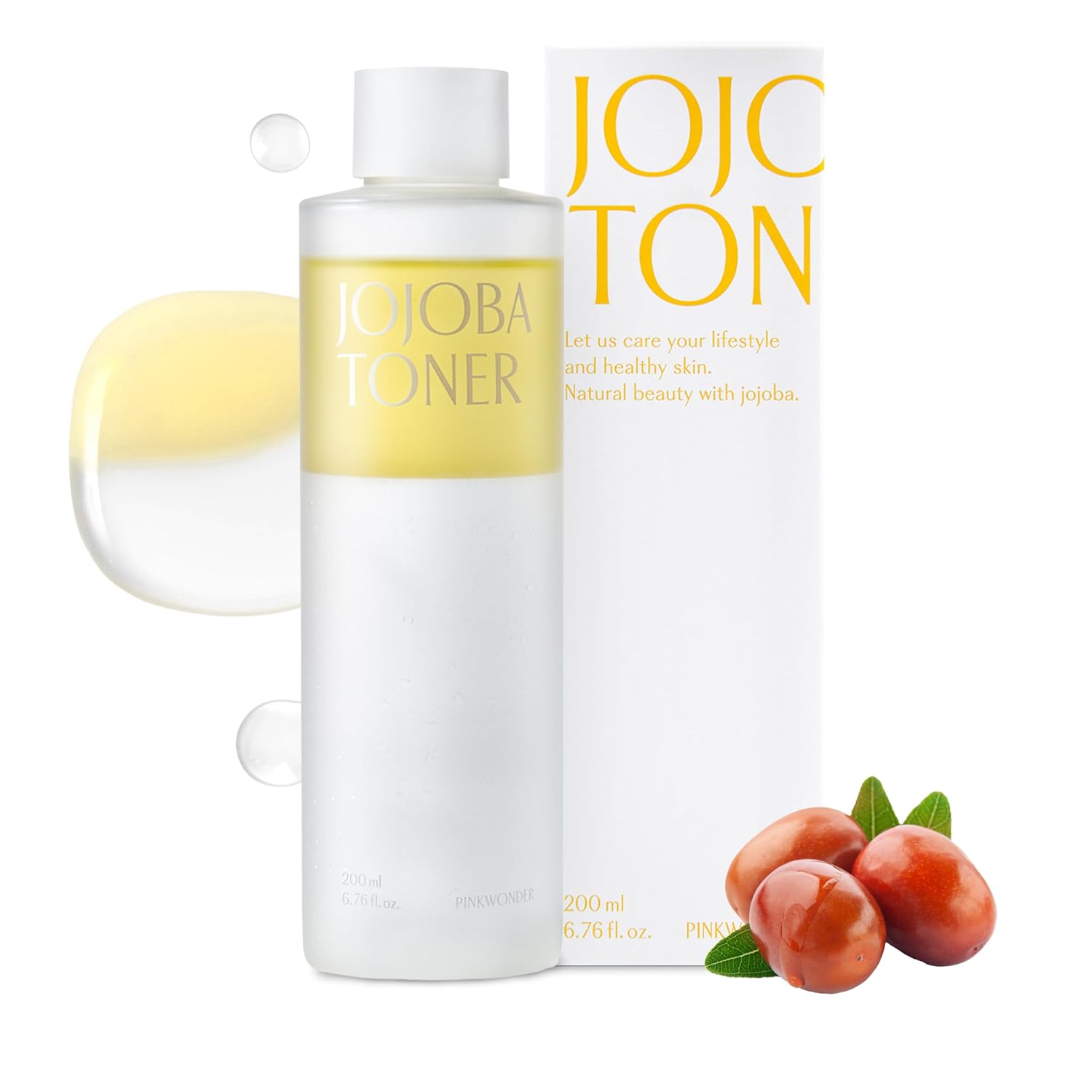 PINKWONDER USDA Organic Jojoba Oil (6.76oz, Jojoba Toner)