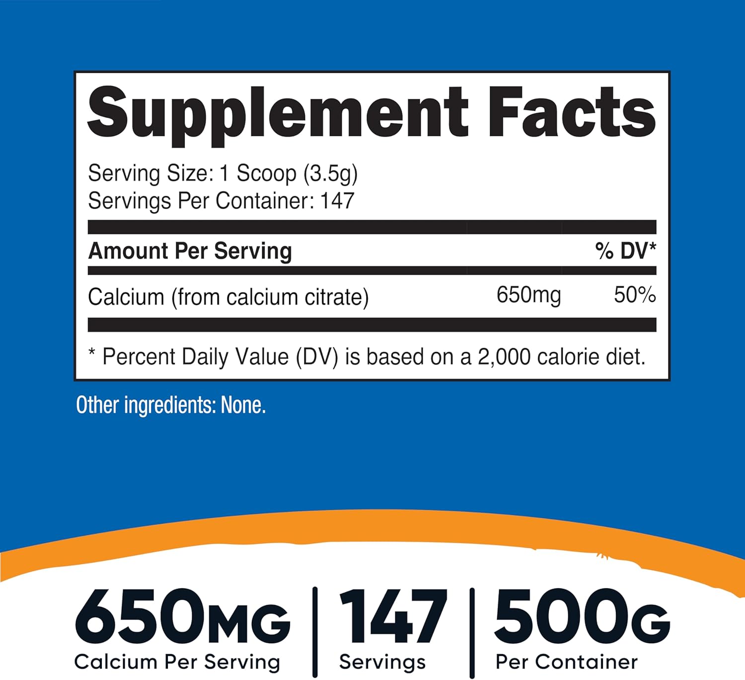 Nutricost Calcium Citrate Powder (500 Grams) (Unflavored) - Pure Calcium Citrate, No Fillers, Gluten Free (1.1lbs)