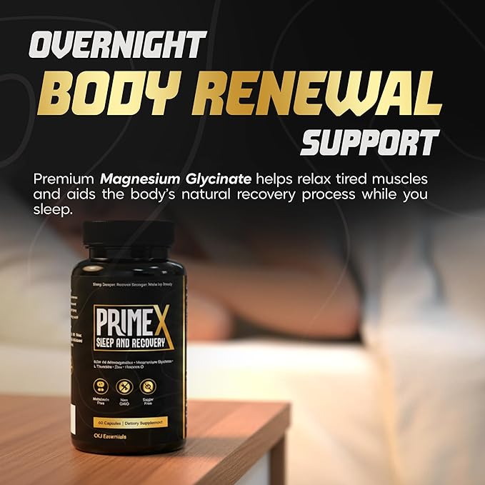 Deep Sleep Supplement – Melatonin Free Sleep Aid with KSM-66® Ashwagandha and Magnesium Glycinate for Nighttime Relaxation, Recovery & Restful Sleep- with L-Theanine, Zinc & Vitamin D3 (30 Servings)