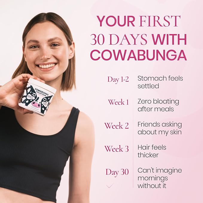 SonoHealth Cowabunga Colostrum - Premium, Pure & Unaltered Colostrum Powder Supplement - for Immune Support, Gut Health, Muscle Recovery & Wellness - Kosher & Halal Certified Calostro