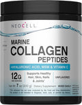 Neocell Marine Collagen with Hyaluronic Acid, MSM and Vitamin C, Keto Collagen Supplements, for Skin Care and Joint Health, Unflavored, Powder, 7 oz, 1 Canister