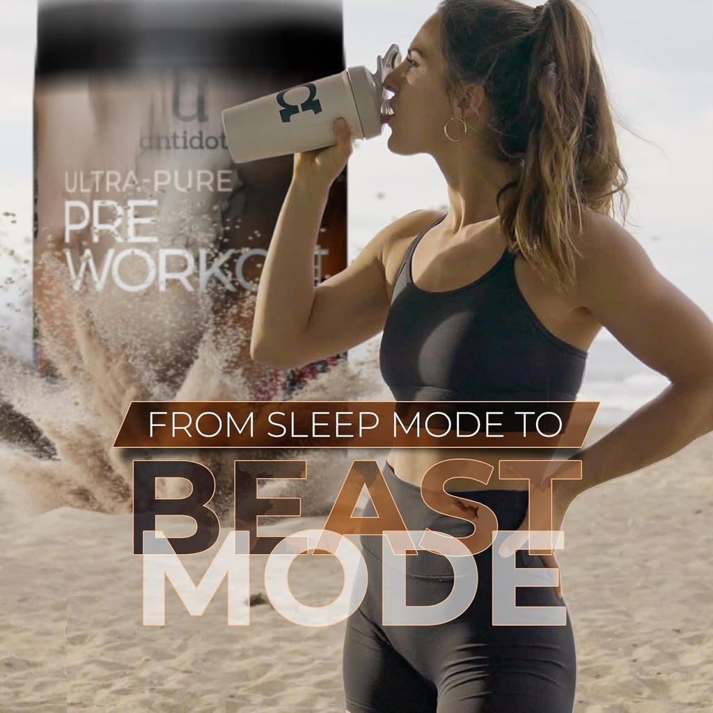 Antidote Clean Pre-Workout Powder - Natural Energy & Focus Booster with Beetroot, Creatine & Beta-Alanine - No Artificial Additives - Vegan, Keto-Friendly Supplement - Wild Cherry - 20 Servings