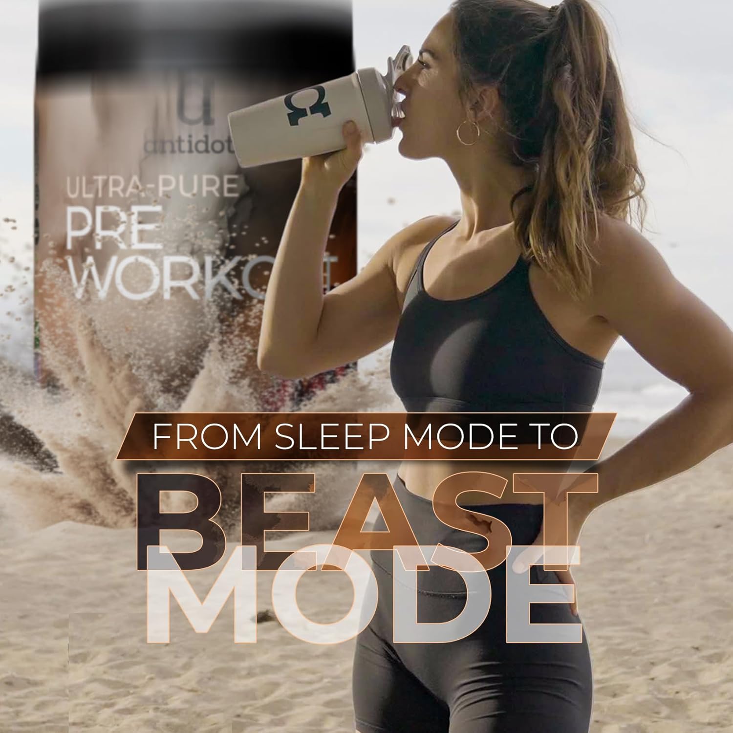 Antidote Clean Pre-Workout Powder - Natural Energy & Focus Booster with Beetroot, Creatine & Beta-Alanine - No Artificial Additives - Vegan, Keto-Friendly Supplement - Wild Cherry - 20 Servings