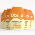 Obrilo Performance Energy Dye Free Water Enhancer - L-Theanine + Taurine + Vitamin Complex + Ginseng + Guarana Seed, 2.0 Fl. Oz. x 5 Bottles (Orange Popsicle)