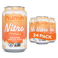 Humm Nitro Kombucha Orange Dream Pop, Creamy Smooth Probiotic Drink with L-Theanine, Non-GMO, Vegan, Gluten Free, 12 fl oz (Pack of 24)