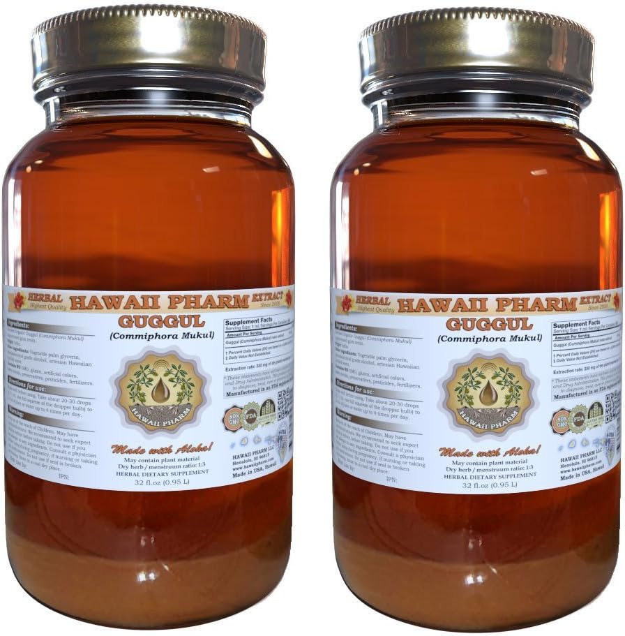 Guggul (Commiphora Mukul) Liquid Extract 2x32 oz Unfiltered