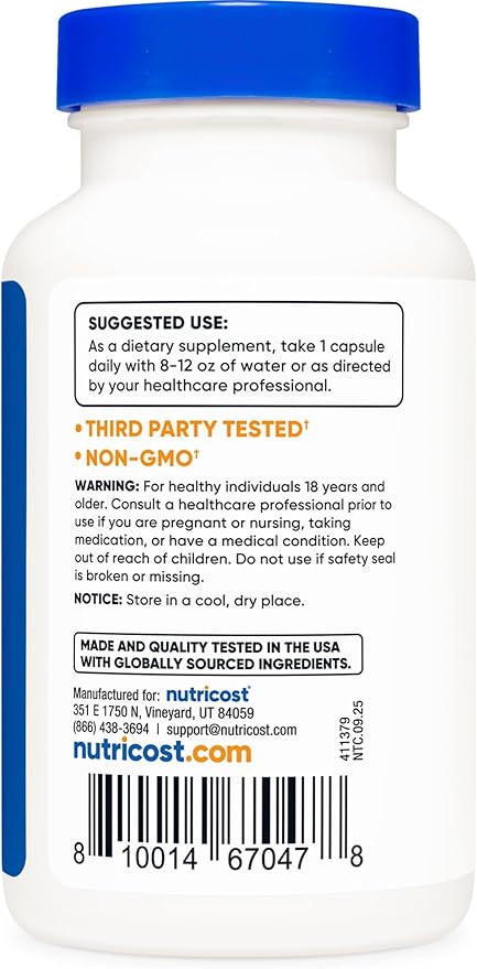 Nutricost Wormwood Capsules 450mg 120 Capsules - Vegetarian Caps, Gluten Free and Non-GMO