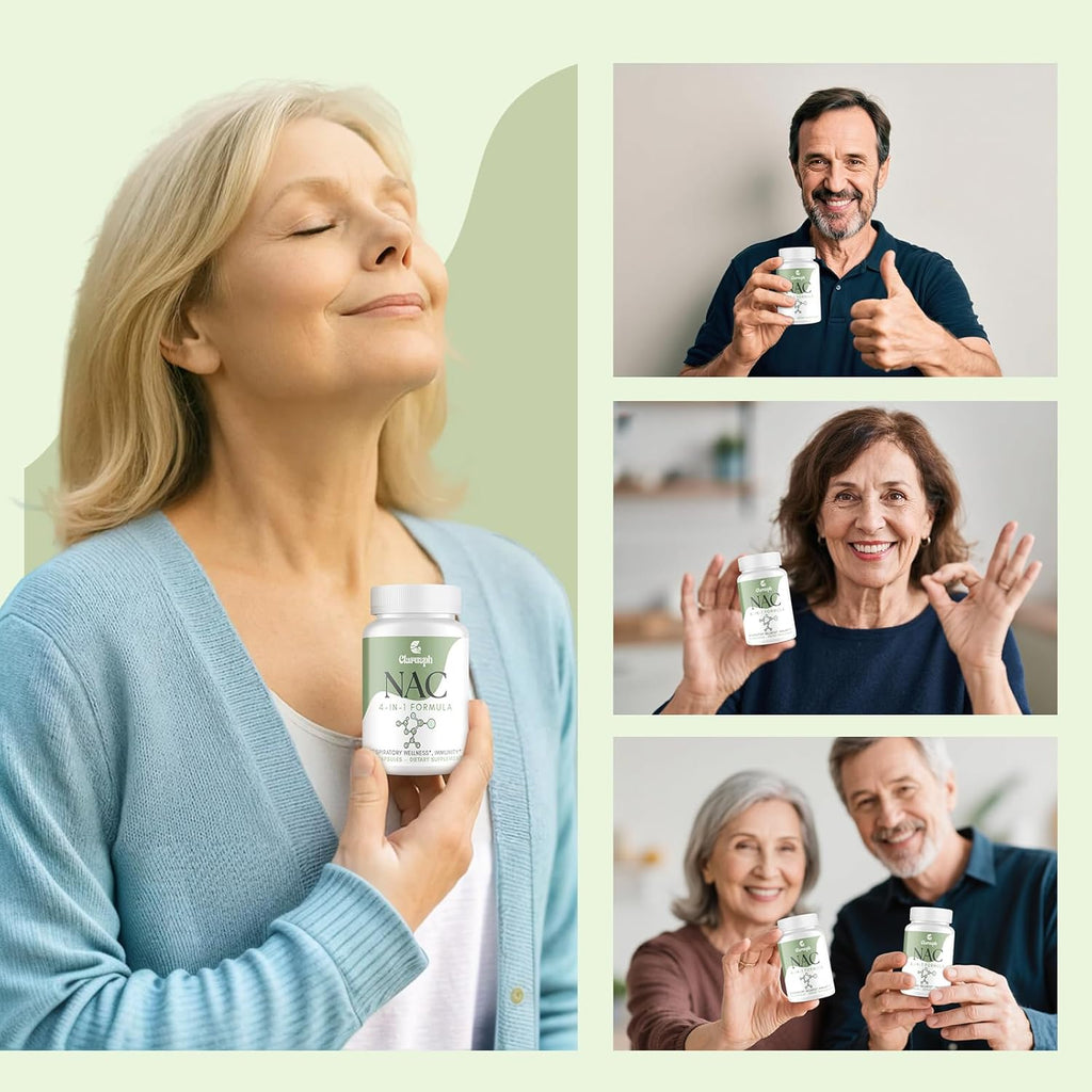 High Dose NAC Supplement 1200mg | N-Acetyl Cysteine Amino Acid Supplement for Respiratory | Antioxidants Supplements for Overall Well-Being | 180 Capsules