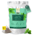 Tealeaf & Co. Pure Mint Herbal Tea Bags Blended with Fresh Herbs - Spearmint & Peppermint Tea - Contains Low Caffeine - Gluten Free - 100 Teabags (7.055oz/200gm)