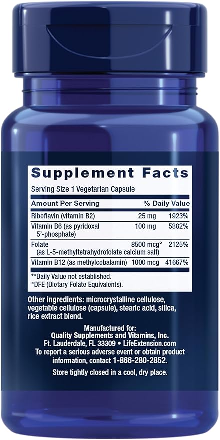 Life Extension Homocysteine Resist Vegetarian Capsules, 60 Count