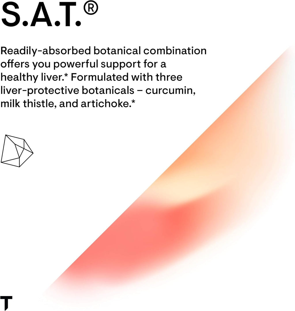 THORNE - S.A.T. - Milk Thistle Complex with Silymarin, Artichoke, and Turmeric Extracts for Liver Support* - Soy, Gluten & Dairy Free - 60 Capsules
