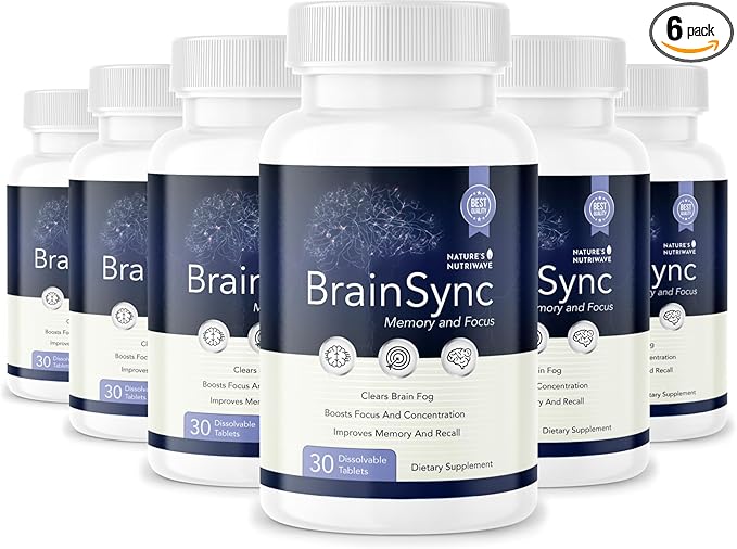 BrainSync Probiotic Supplement – Supports Daily Wellness & Gut-Brain Balance – 3.6 Billion CFU – 30 Dissolvable Tablets, 6 Month Supply