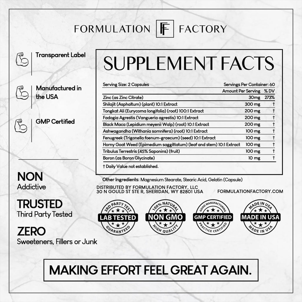 Self Obsessed 10 in 1 Masculinity Maximizer Supplement, Shilajit for Men, Tongkat Ali, Ashwaganda, Fenugreek Muscle Growth, Energy, Drive, Strength, Recovery 2 Month (Pack of 1)