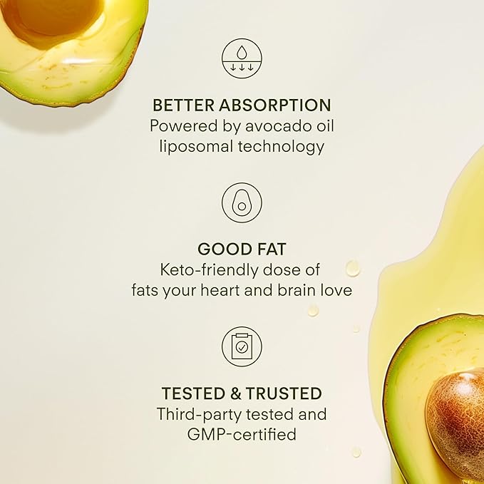 Immunity - 6-in-1 Liposomal Vitamin C Packets, Zinc, D3 + K2, Quercetin, Bee Propolis & Avocado Oil - Antioxidant Liquid Supplement for Immunity, Skin & Bone* - 30 Pouches