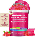 Magnesium Glycinate Gummies 600mg, High Absorption Magnesium Supplement, Sugar Free Chewables Gummies with L-Threonate, VitaminD & B6, CQ10 for Adults & Kids, Relax, Muscle & Zzz Support