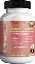 ReFirmanceMax Hair Growth Supplement, 60 Capsules, with Biotin 5000mcg, Vitamins B12, Calcium, Saw Palmetto, 30 Day Supply (1)