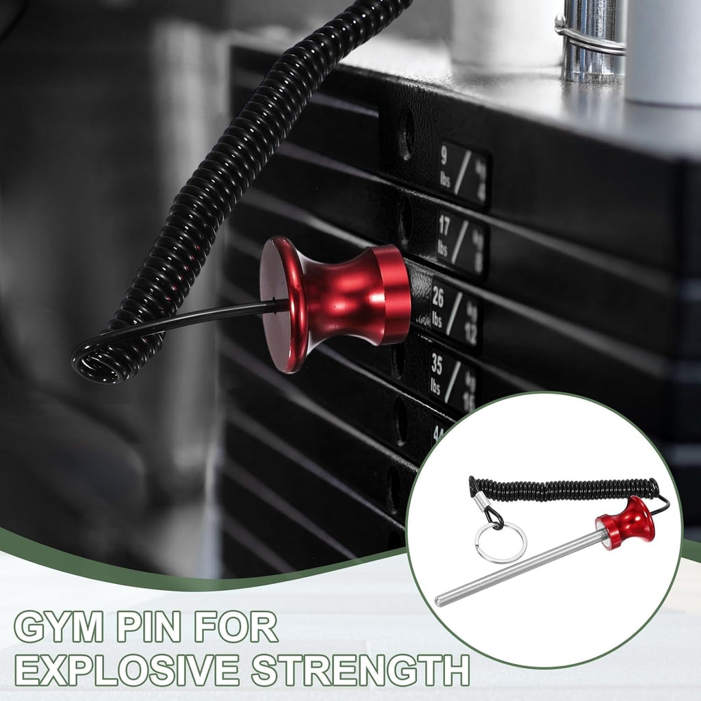 Weight Stack Pin, Weight Gym Pin Strength Training Equipment Replacement with Pull Rope for Home Gym Club