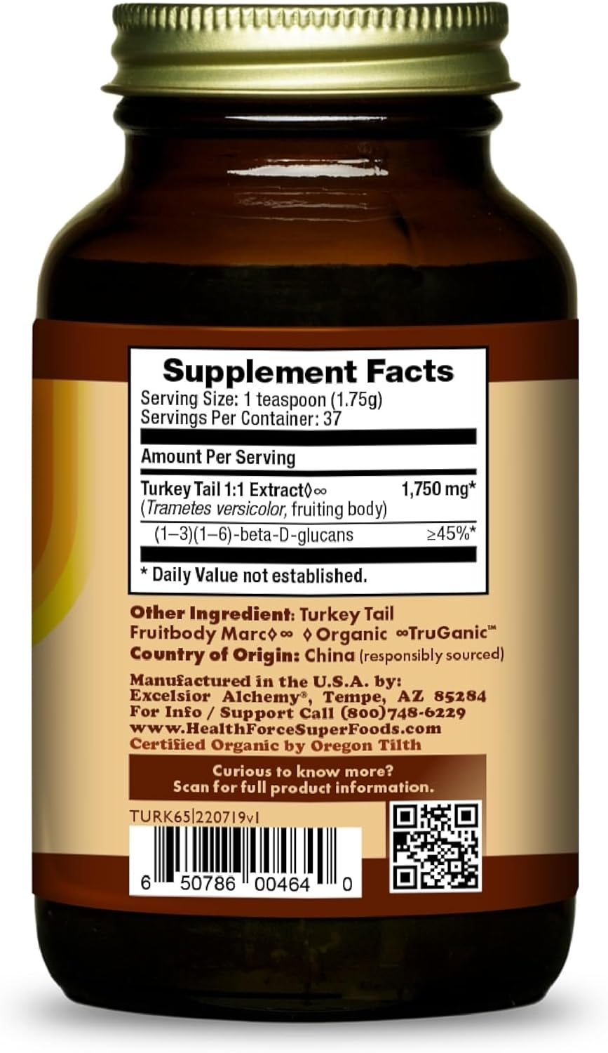 HealthForce SuperFoods Turkey Tail - Powder - 65 Grams