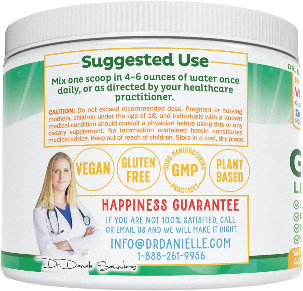 Doctor Danielle Gut Assist - Leaky Gut Repair Supplement Powder - Glutamine, Arabinogalactan, Licorice Root - Supports IBS, Heartburn, Bloating, Gas, Constipation, SIBO from