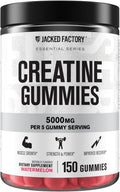 Jacked Factory Creatine Monohydrate Gummies 5g Daily Dose (1g per Gummy) - Creatine Gummy for Men and Women, Vegan-Friendly, Travel-Friendly, Third-Party Tested - 150 Gummies, Watermelon