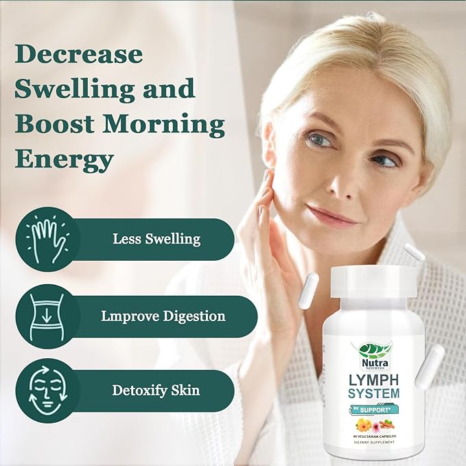 Lymphatic Drainage Supplements with Dandelion,Echinacea & Bromelain Extracts, Lymph System Support for Men and Women - Cleanses Lymphatic 120 Count Bottles (2)