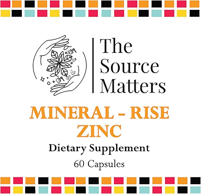 Mineral - Rise ZINC Highly Absorbed Zinc Glycinate for Immune Function, Skin Health, and Tissue Repair (60 Capsules)