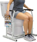 Vive Toilet Safety Rail with Arms - Toilet Support Frame w/Handles for Seniors - Grab Bar Handrail for Elderly, Handicap & Disabled - Bathroom Riser Assistance Aid - Stand Alone Lifter to Help Stand