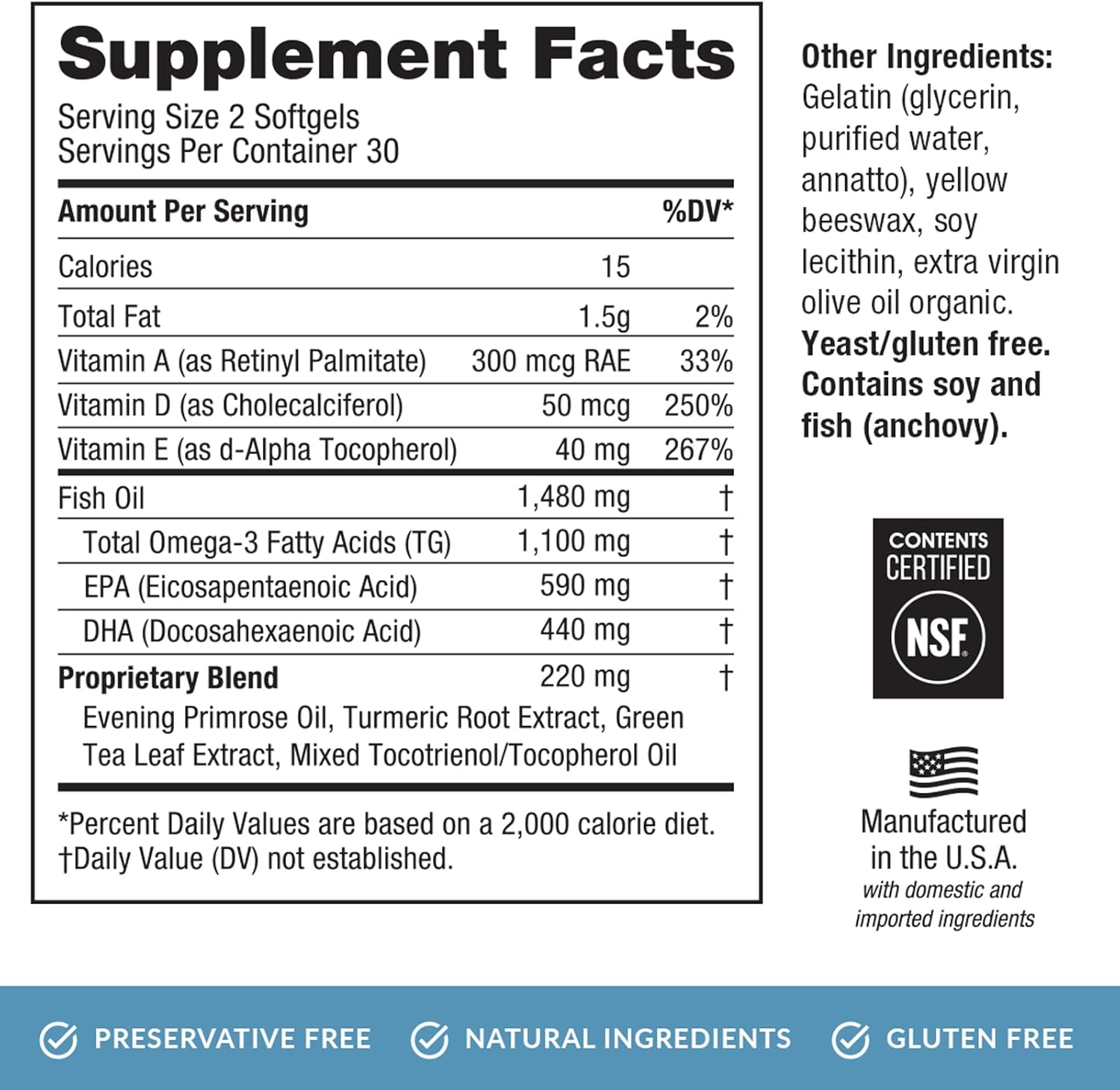 EyePromise Ez Tears Eye Vitamin – Occasional Eye Irritation Supplement - Omega-3s and 8 Other Soothing Ingredients - for Irritation, Dryness, Itching, Redness
