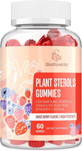 Cholesterol Supplement with Plant Sterols & Stanols, Guggul, Bergamot Orange Extract, Red Yeast Rice, Plant Sterols Complex Gummies, Mixed Berry Flavor, 60 Counts
