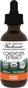 Host Defense Cordyceps Extract - Immune & Energy Support Supplement - Kidney Health Supplement with Cordyceps - Fitness Support to Aid Oxygen Uptake - 2 fl oz (60 Servings)*