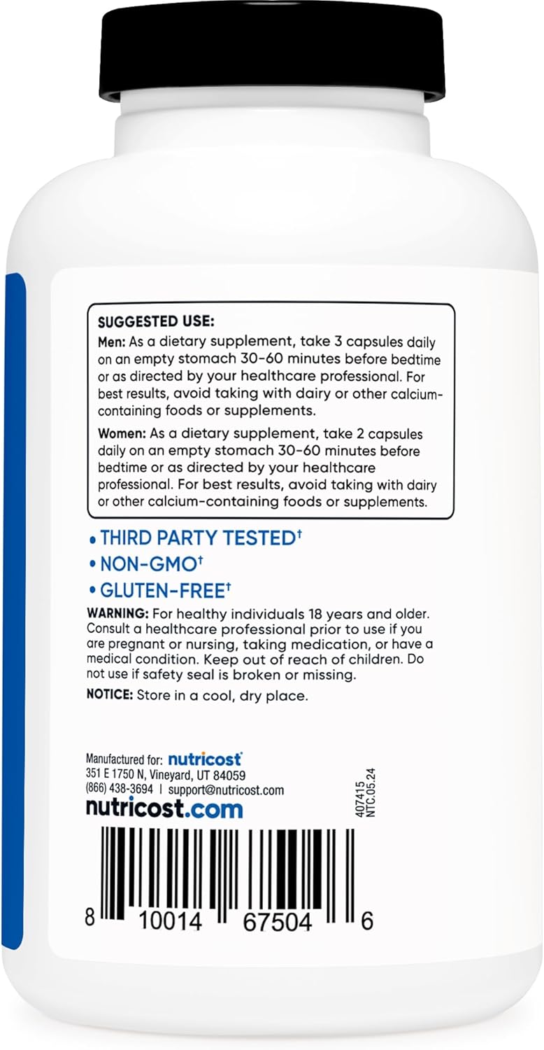 Nutricost ZMA 180 Capsules - Non-GMO and Gluten Free ZMA Supplement