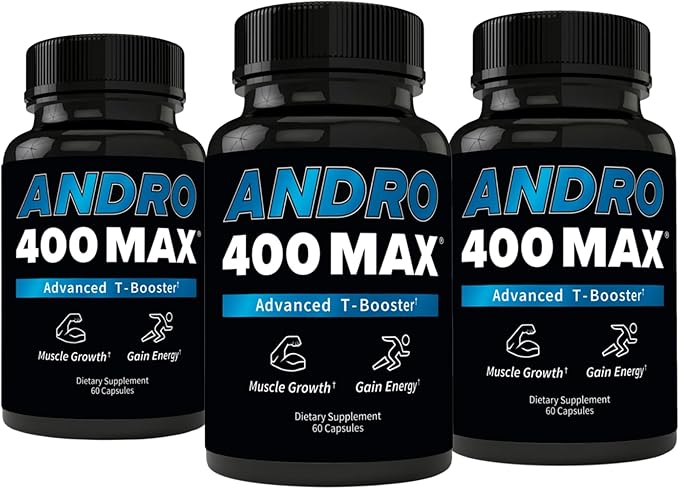 Andro400 T Booster Supplement (3 Pack, AndroMax)