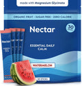 Nectar Calm Magnesium Glycinate Drink Mix - Sugar Free & Zero Calorie - with Organic Ashwagandha, Vitamin D, L-Theanine, Hydrating Electrolytes - Relax, Focus & Calm - Non-GMO (Watermelon 30 Sticks)