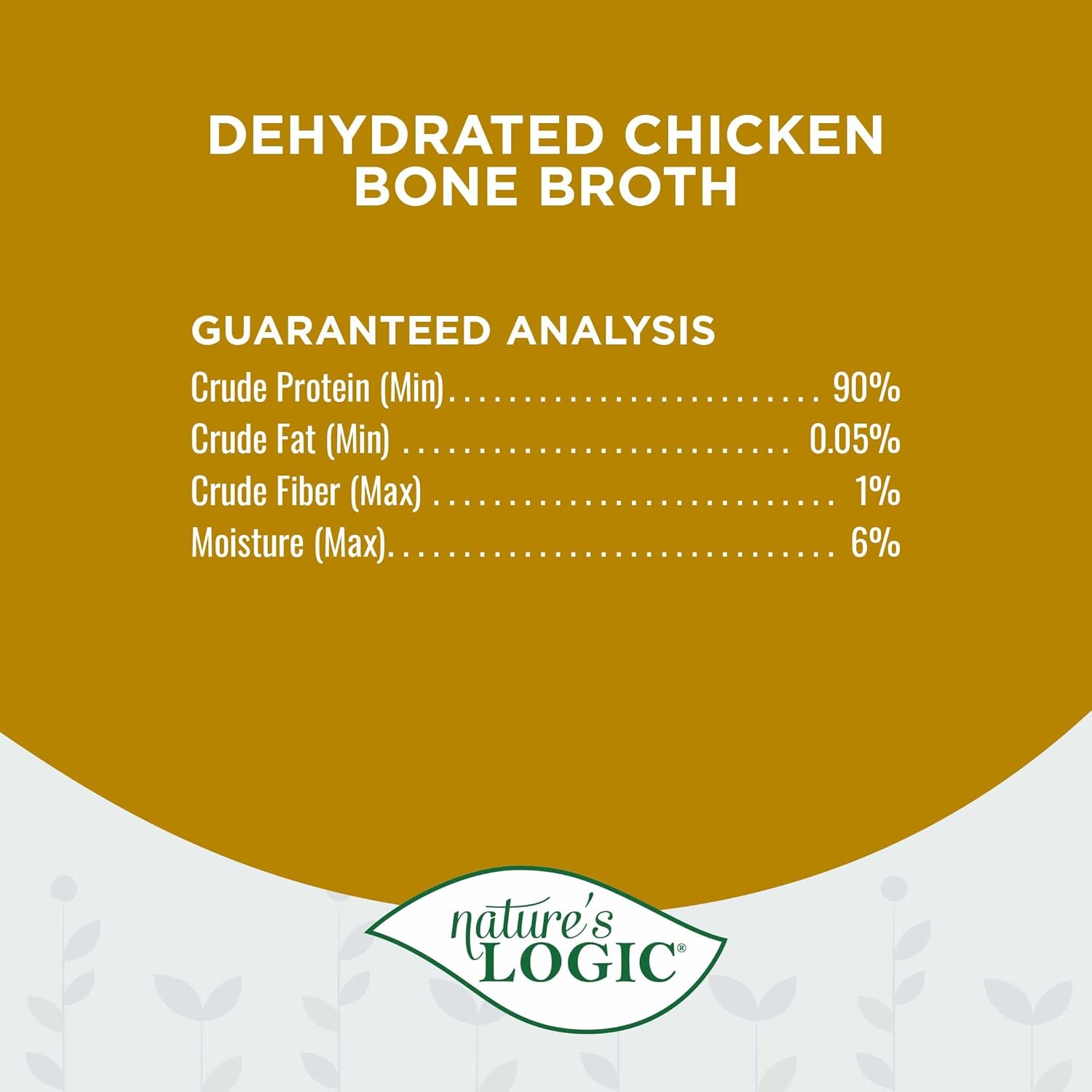 Nature's Logic Dehydrated Bone Broth Powder - 100% Natural Dog & Cat Topper - Rich in Glucosamine & Chondroitin - Boosts Immune System - Gluten-Free, No Synthetic Ingredients - Chicken, 6oz