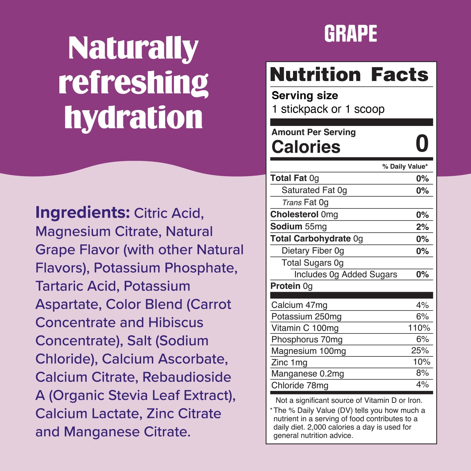 Ultima Replenisher Daily Electrolyte Powder Drink Mix – Sugar Free – Grape, 90 Servings – Hydration Powder with 6 Key Electrolytes and Trace Minerals – Keto Friendly, Vegan, Non-GMO
