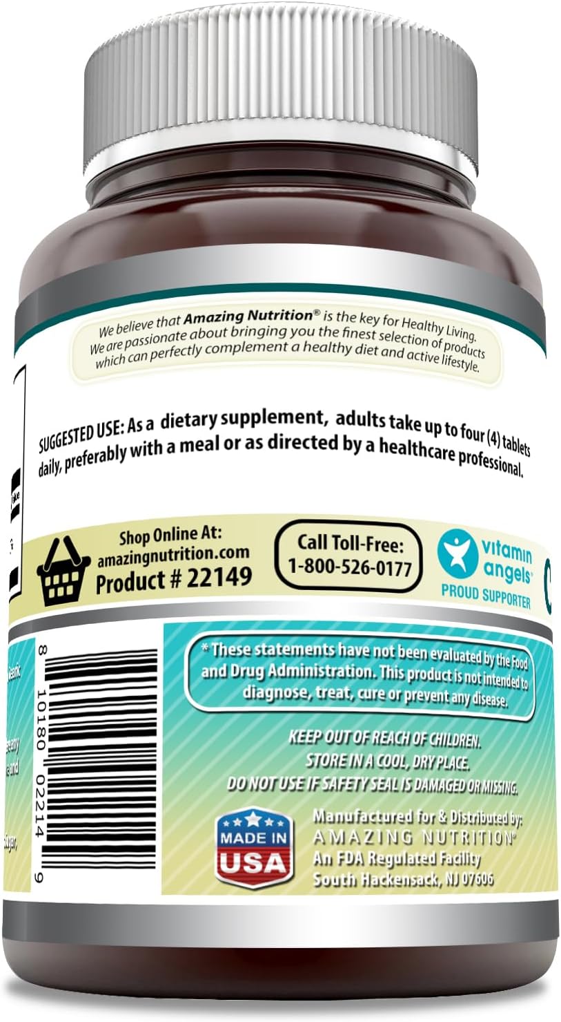 Amazing Formulas Calcium Citrate Supplement | 1000 Mg | Tablets | Non-GMO | Gluten Free | Made in USA (1 Pack, 240 Count)