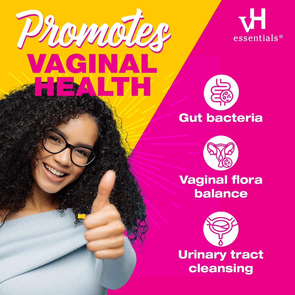vH essentials Probiotics for Women with Prebiotics, Cranberry & Vitamin C - 120 Capsules (60 Day Supply) -Probiotics Support Gut Balance, Health & Urinary Tract Health for Women