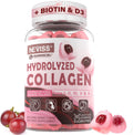 Collagen Peptides Gummies for Women & Men, Hydrolyzed Collagen (Type I,II,III,V,X) w/ 5000IU Vitamin D3 & Biotin Keratin, Multi Collagen Supplement Gummy for Healthy Aging, Skin Hair-Sugar Free, 60Cts