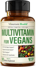 Vegan Multivitamin for Women & Men - Essential Multivitamins & Multiminerals 90 Tablets with Vitamin B12, A, D, C, Zinc, Magnesium & More for Total Body Wellness - 23 Key Nutrients & Vitamins
