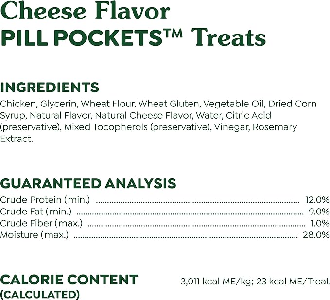 Greenies Pill Pockets for Dogs Large Size, Dog Treat Pouch for Capsule Medication, Cheese Flavor, 15.8 oz. Pouch