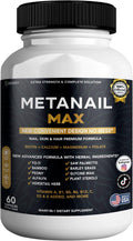 Metanail Max Hair, Skin & Nail Supplement, 60 Capsules, with Biotin 5000mcg, Vitamins & Herbal Blend (1)